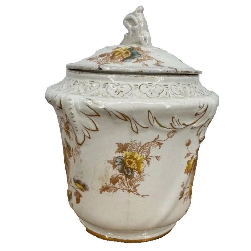 S.P and Co. England Ripon Floral Porcelain Transferware 7.5